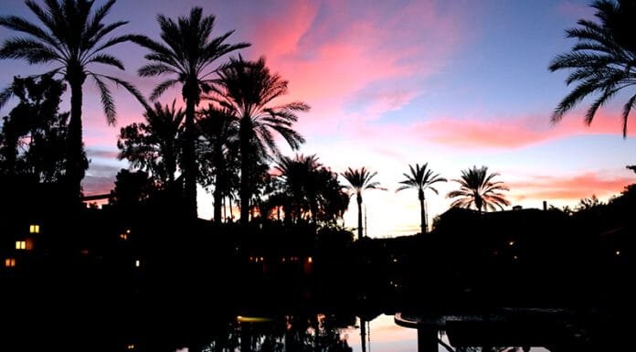Desert Luxury: Arizona Biltmore Hotel Arizona Biltmore Hotel Pool Sunset