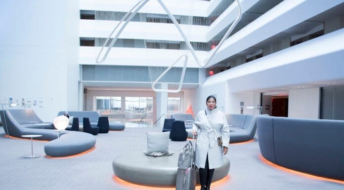 Downtown Luxury: Conrad New York Conrad New York Lobby Copyright Jessica van Dop DeJesus