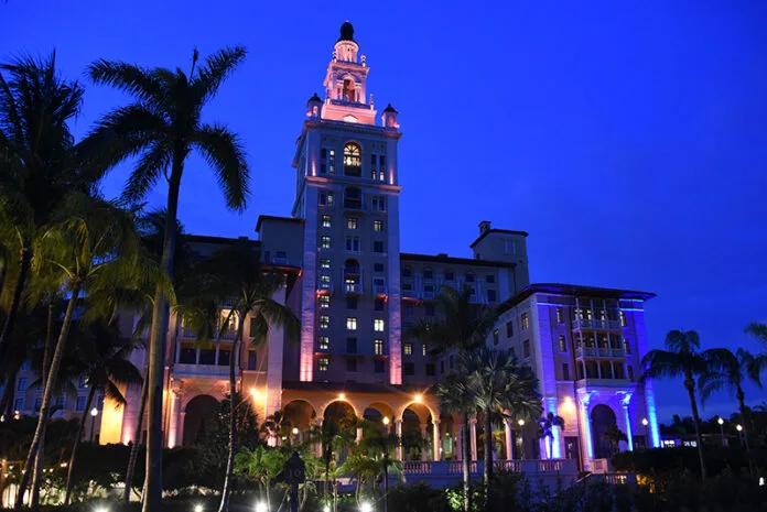 he Biltmore Miami Back at Night