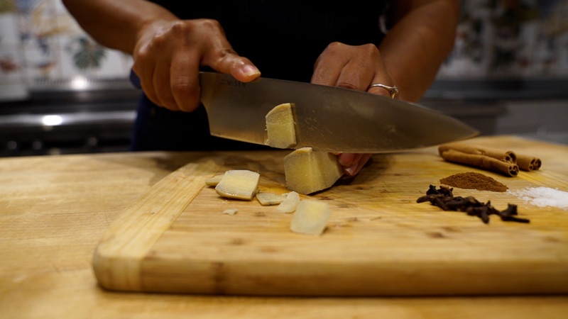 Chopping Ginger