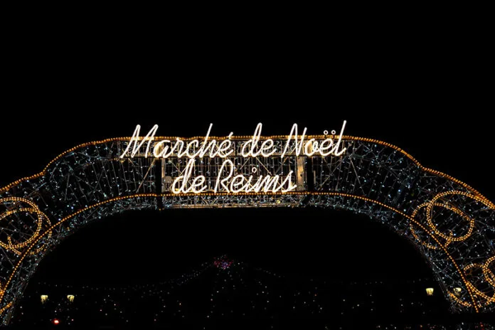 market sign Reims Christmas Market 2021