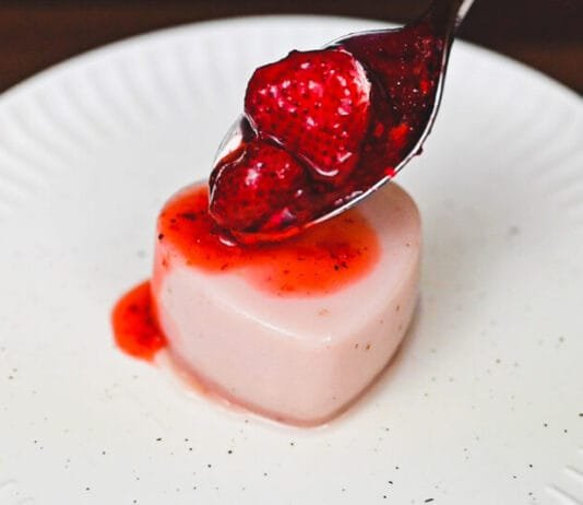 Easy Pink Dessert Recipe: Strawberry Tembleque (Coconut Custard)