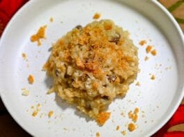 Risotto de Gandules Plated risotto de gandules