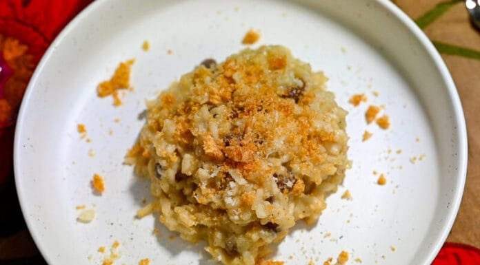 Risotto de Gandules Plated risotto de gandules