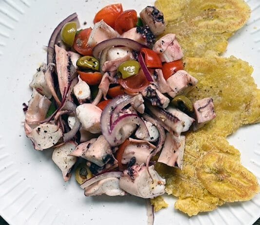 How to Make Puerto Rican Style Octopus Salad (Ensalada de Pulpo) Ensalada de Pulpo Puetro Rican Octopus Salad