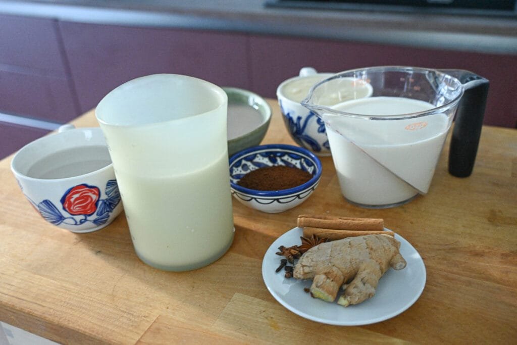 ingredients for coffee coquito recioe