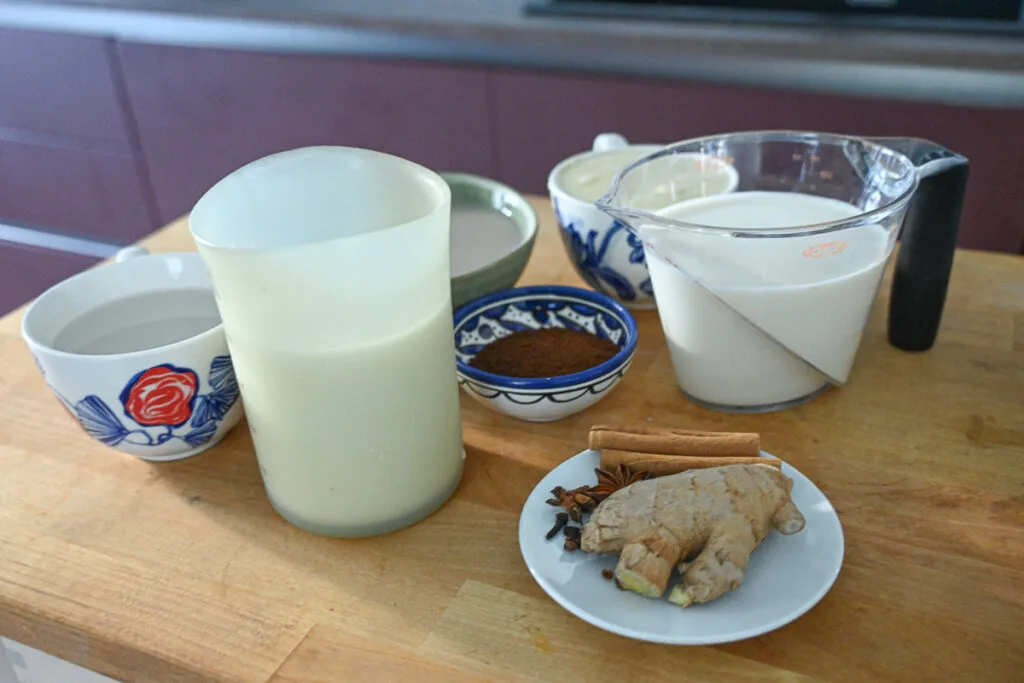 ingredients for coffee coquito recioe